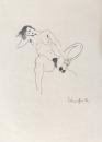 Nude with tightened leg