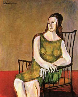 Woman in an armchair