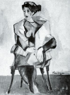 Portrait with blue scarf