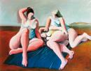 Three women on the beach