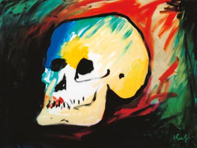 Skull in yellow