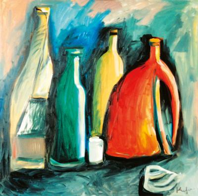 Still life with bottles