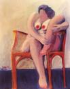 Woman in arm chair
